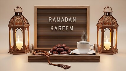 Celebrating Ramadan Kareem with traditional elements