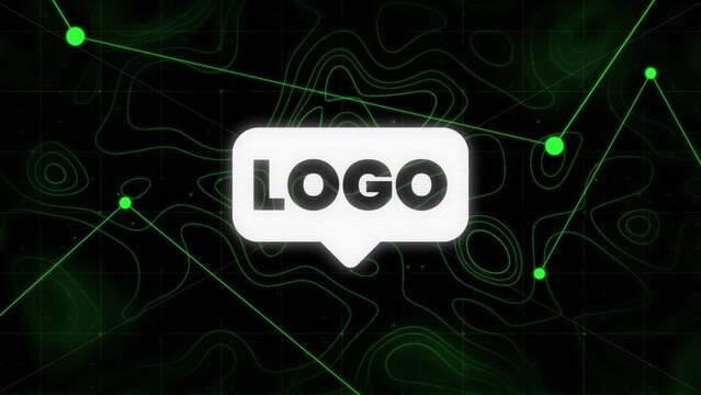 Digital Sci-Fi HUD Glow Logo Reveal Fly Through