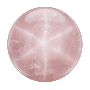Pink Star Rose Quartz Cabochon Gemstone