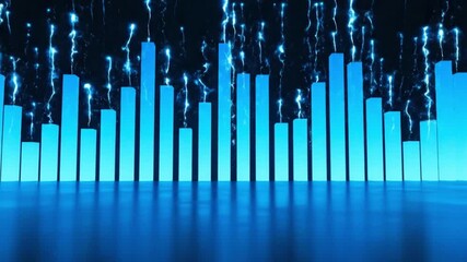 Captivating representation of digital soundwaves soaring, capturing the essence of data analysis, finance and high technology. - Powered by Adobe