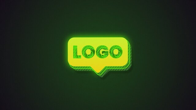 Neon Modern Glow Bold Logo Reveal Shine Light