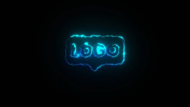New Style Blue Charged Electric Powerful Logo Reveal