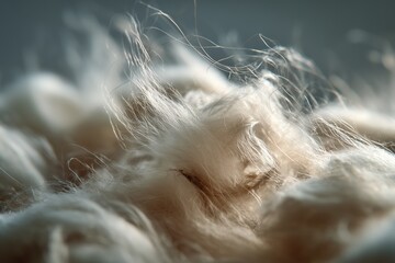 macro shot of soft cotton fibers against human skin, natural light, airy and gentle feeling, tactile softness, intimate lifestyle photography, calm and soothing mood