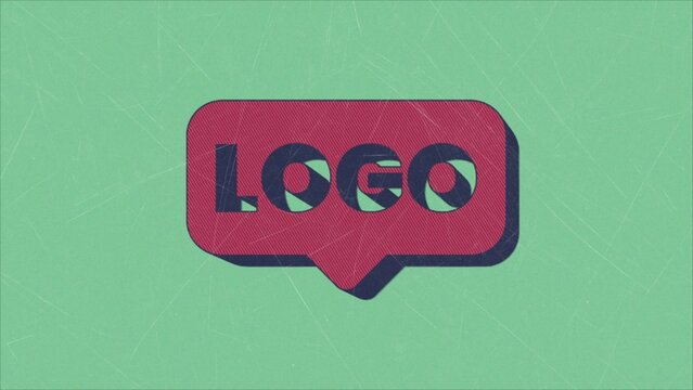 Retro Grunge Extrude 3D Old School Logo Reveal