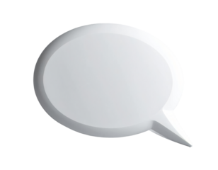 Speech bubble icon solated on transparent background.