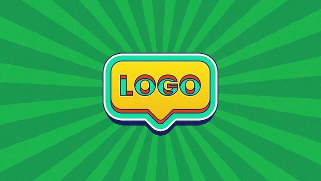 Retro Grunge Vector Sticker Old School Logo Reveal