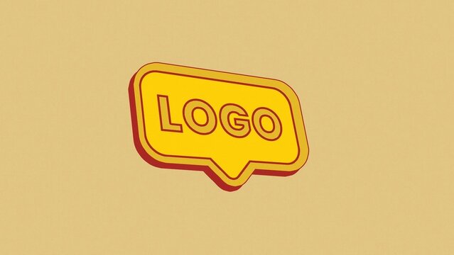 Rotating Extrude Icon Sticker Vintage Logo Reveal