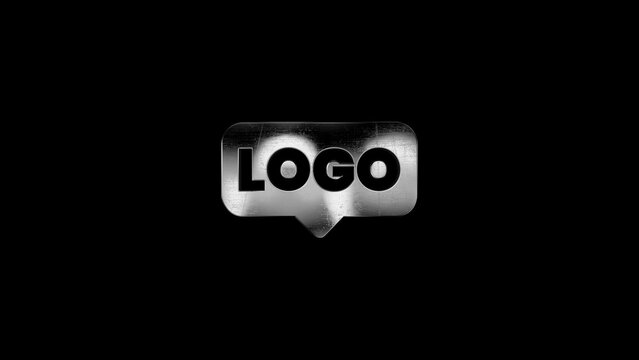 Rough Metal Text Scratch Realistic Metalic Logo Reveal