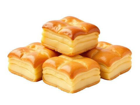 A pile of pastries stacked on top of each other, perfect for a bakery display or food photography - Powered by Adobe
