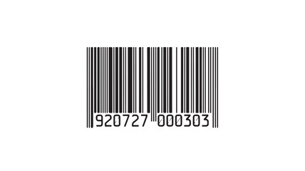 Barcode Scanner Code on White Background