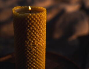 Warm Wax Candle Drip Texture Capturing a Slow-Motion Flowing Effect with Cozy Atmospheric Vibes