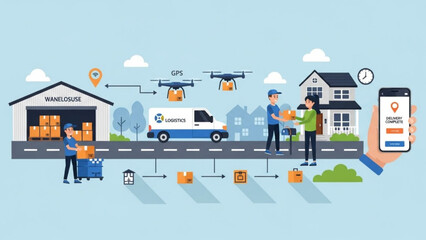 Efficient logistics and delivery process with modern technology