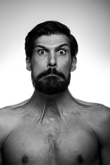 Fototapeta premium Funny Expression - human male emotions - expressions man