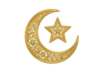 gold crescent moon and diamond star jewelry pin