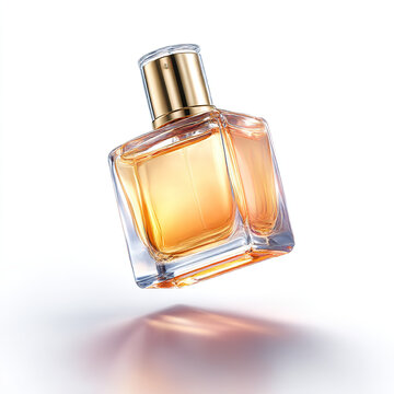 Floating Perfume Bottle with Golden Fragrance
