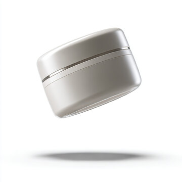 Minimal Cosmetic Jar &mdash; Clean Skincare Packaging on White