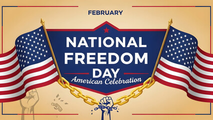 National freedom day usa celebrations american heritage and patriotism on february 1st