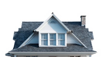 American-style house on transparent background PNG