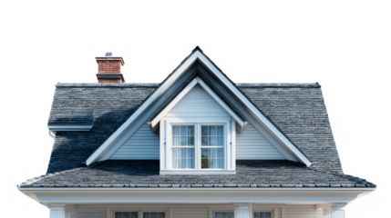 American-style house on transparent background PNG