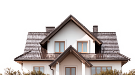 American-style house on transparent background PNG