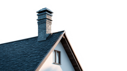 American-style house on transparent background PNG