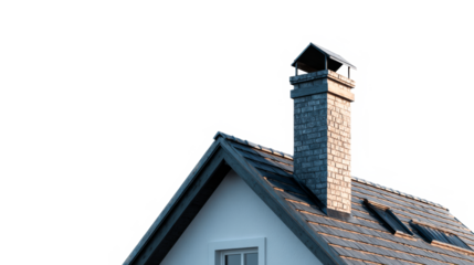 American-style house on transparent background PNG