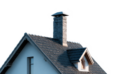 American-style house on transparent background PNG