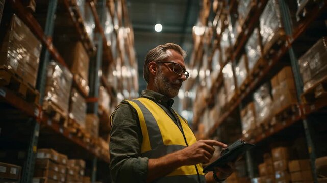 Logistics Manager in Distribution Center Warehouse