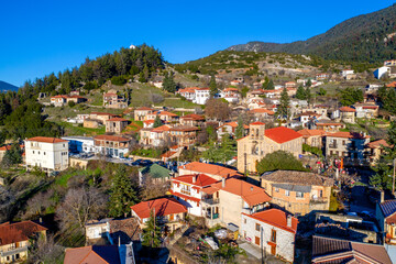 Traditional village of Goura, in Peloponnese, Greece 