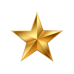 Golden star award in shiny metallic material with bright studio lighting for achievement and recognition.