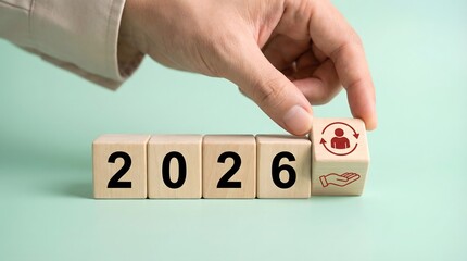 business strategy 2026 planning with hand