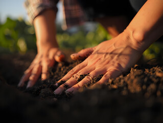 All the Feels Emotional tactility bare feet on wet grass hands in soil sunrise glow inner peace sensory