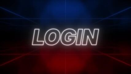Login Text Retro Style