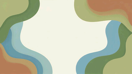 Abstract illustration of colorful wavy lines on a neutral background