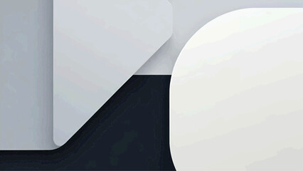 A graphic illustration of abstract shapes and lines forming a futuristic design on a dark background