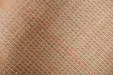 Natural woven fabric texture background with beige textile pattern