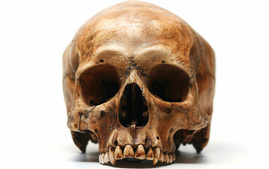 human skull isolated on white