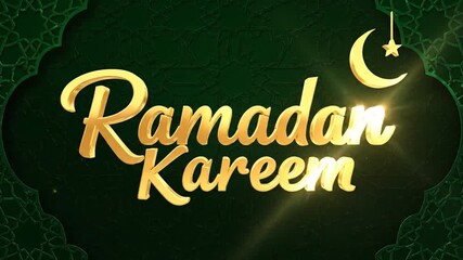 Celebrating Ramadan with festive lights and crescent moon in a serene nighttime atmosphere