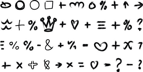 Fototapeta premium Mathematical symbols and equations in a handwritten style
