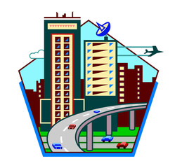 Real estate emblem for office buildings 
