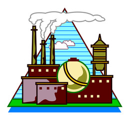 Real estate emblem for factories