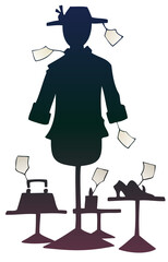 elegant items in a shop window