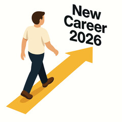 someone walking towards a new career in 2026 © Ubaid Art