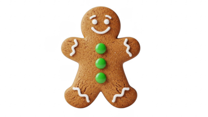Gingerbread Man's Delight: A festive gingerbread man crafted with intricate detail. Featuring a cheerful face, it's a sweet treat ready to bring delight and holiday cheer.