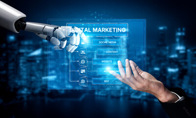 AI powers digital marketing through categorized tools for SEO, social media, content, and ads, optimizing campaign performance across digital platforms. Artificial intelligence spline