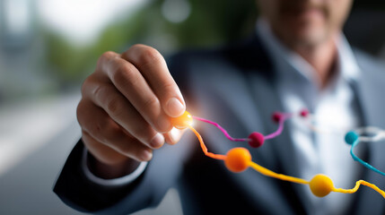 Corporate communication roadmap icon concept designed for professional business strategies and effective team collaboration, with copy space