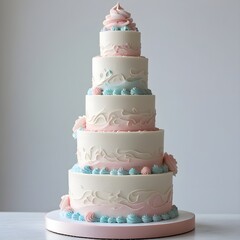 wedding cake with roses