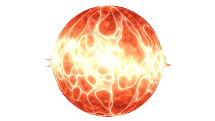 Glowing Plasma Sphere Isolated on Transparent Background
