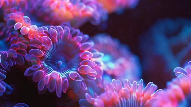 Colorful Sea Anemone in Vibrant Underwater Reef