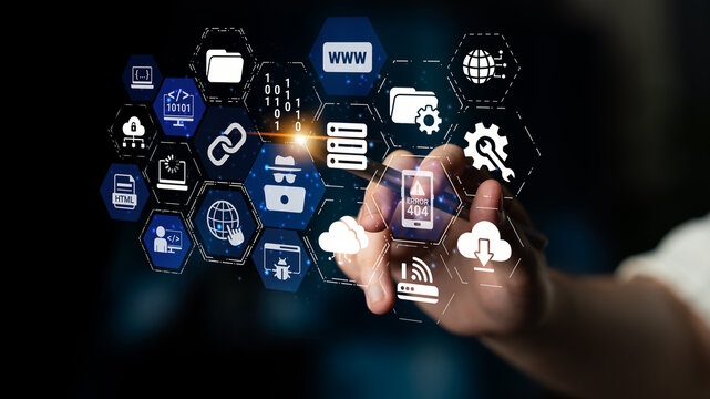 Software development with coding overlays, programming languages, developer tools, mobile app creation, and advanced programming for digital product development and software solutions. Entice